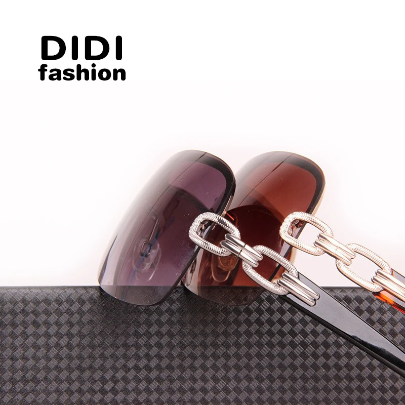 Женские леопардовые очки без оправы DIDI роскошные суперзвезды брендовые