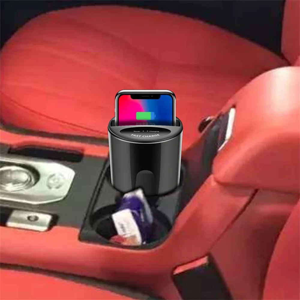 

10W Car Wireless Charger Cup with USB Output for iPhoneXS MAX/XR/X/8 SAMSUNG Galaxy S9/S8/S7/S6/Note8/Note5 edge for PIXEL 3XL