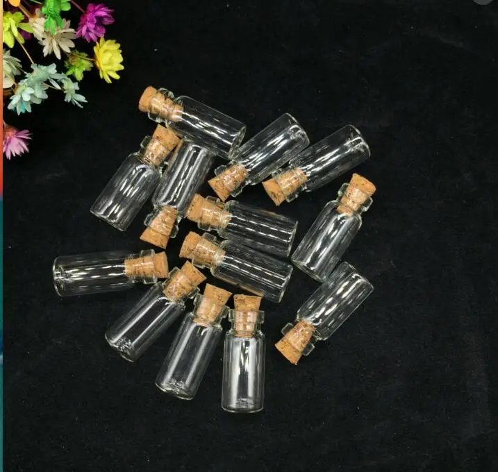 

300pcs 10*28mm Cork Wood Mini Glass wishing Bottles Stopper Small Bottle Vial Jars Pendants Craftwork Drift Bottle Storage Craft