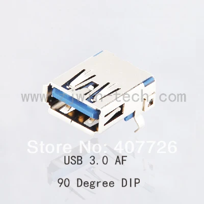 100 шт. 500 гнездовой разъем USB 3 0 90 Степень погружения для u диска h скорость передачи