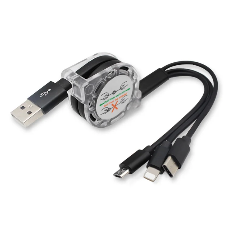 Быстрая зарядка 3 в 1 Многофункциональный порт смартфон с usb кабель зарядного устройства usb type C 2A usb кабель