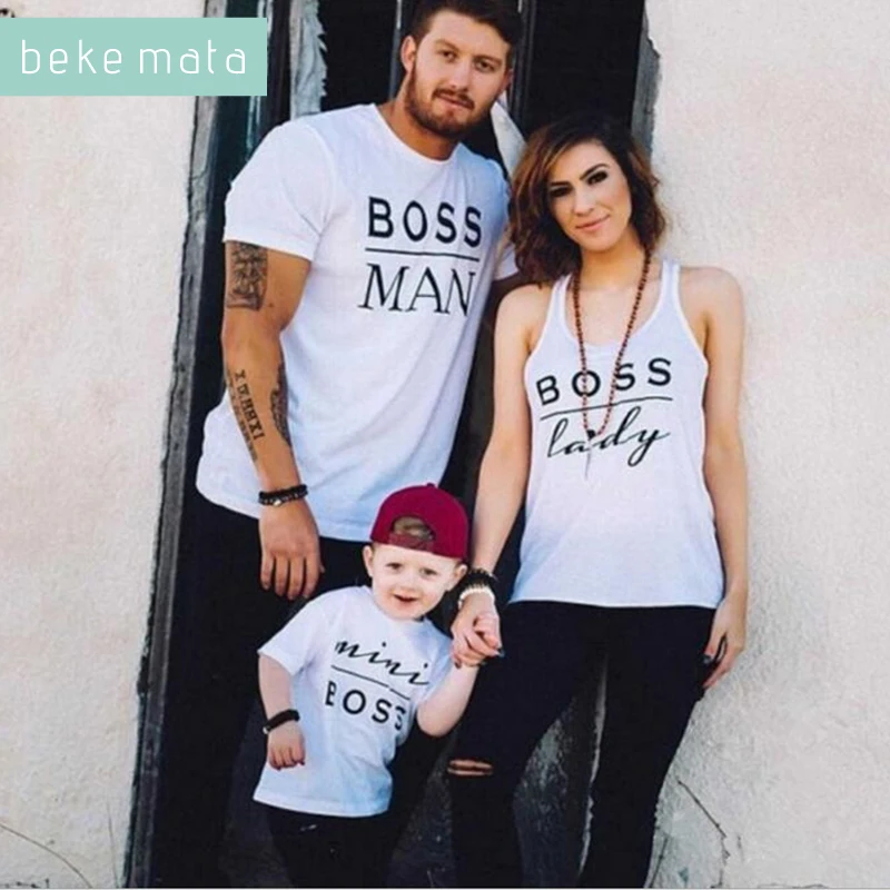 BEKE MATA Family Matching Clothes 2018 Summer King Queen Mother Daughter Father Son Baby T Shirts Look Clothing | Мать и ребенок