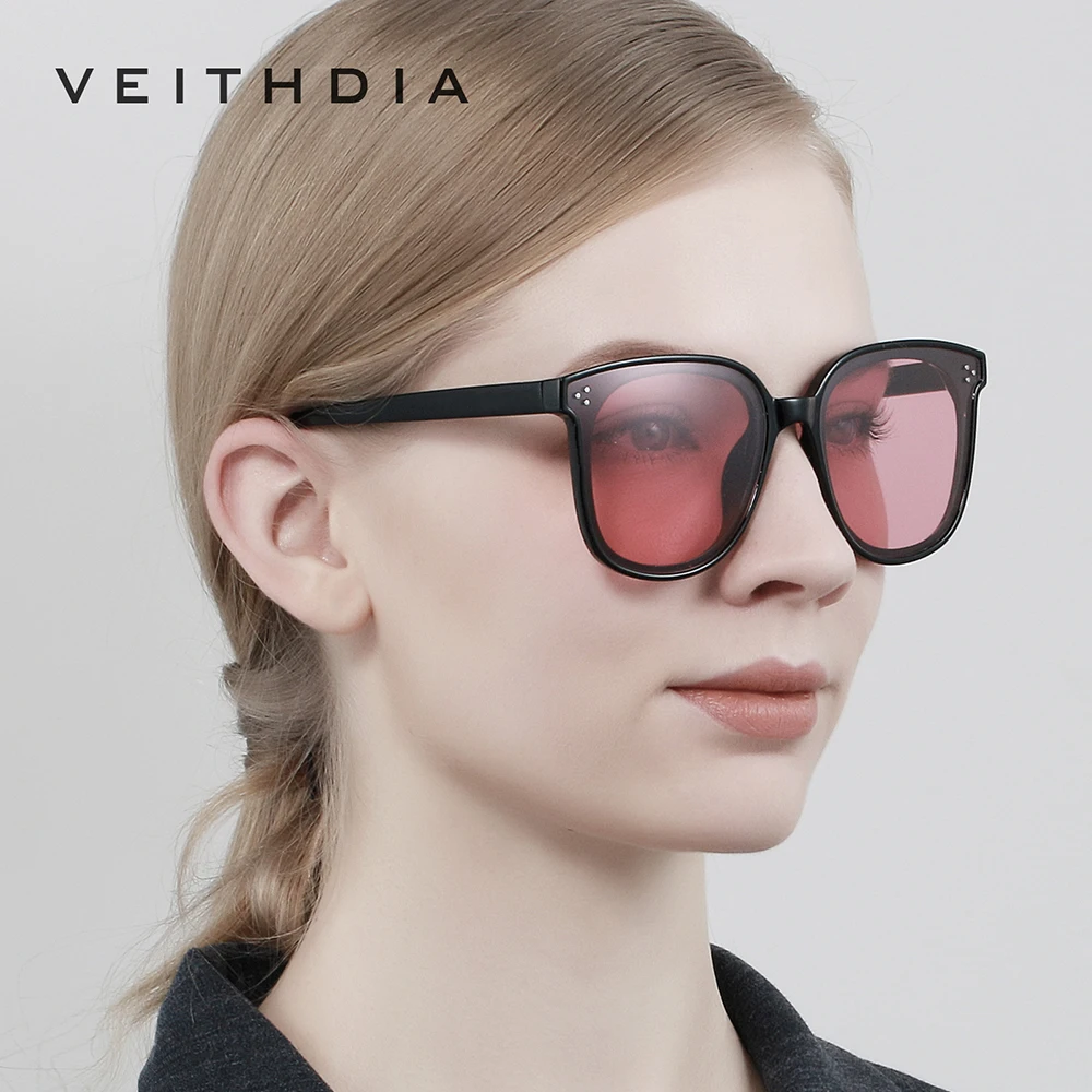 Бренд VEITHDIA винтажные дизайнерские солнцезащитные очки унисекс поляризационные