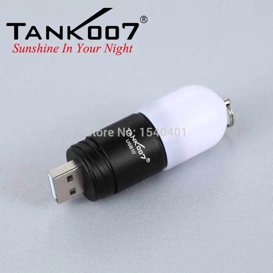 Новый мини Cree XP E светодиодная вспышка светильник tank007 брелок USB10 LED черный литий