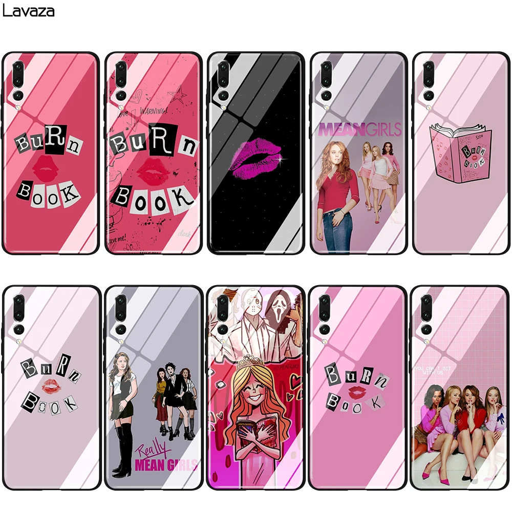 Чехол Lavaza из ТПУ со стеклом и надписью Mean Girls Kiss для Huawei Mate 20 P10 P20 P30 Y6 Y9 P smart lite Pro 2018