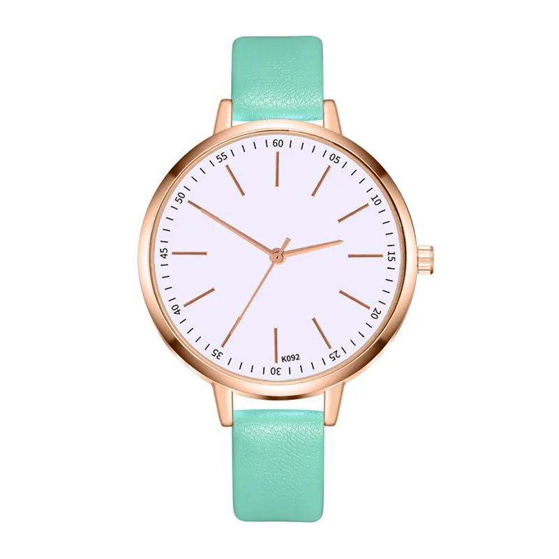 Простые Женские кварцевые часы повседневные кожаные женские наручные reloj mujer