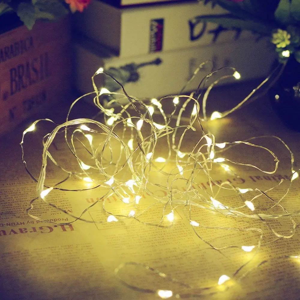 Солнечные Медный провод Гирлянды светодиодные огни 200 LED Звездное веревочки