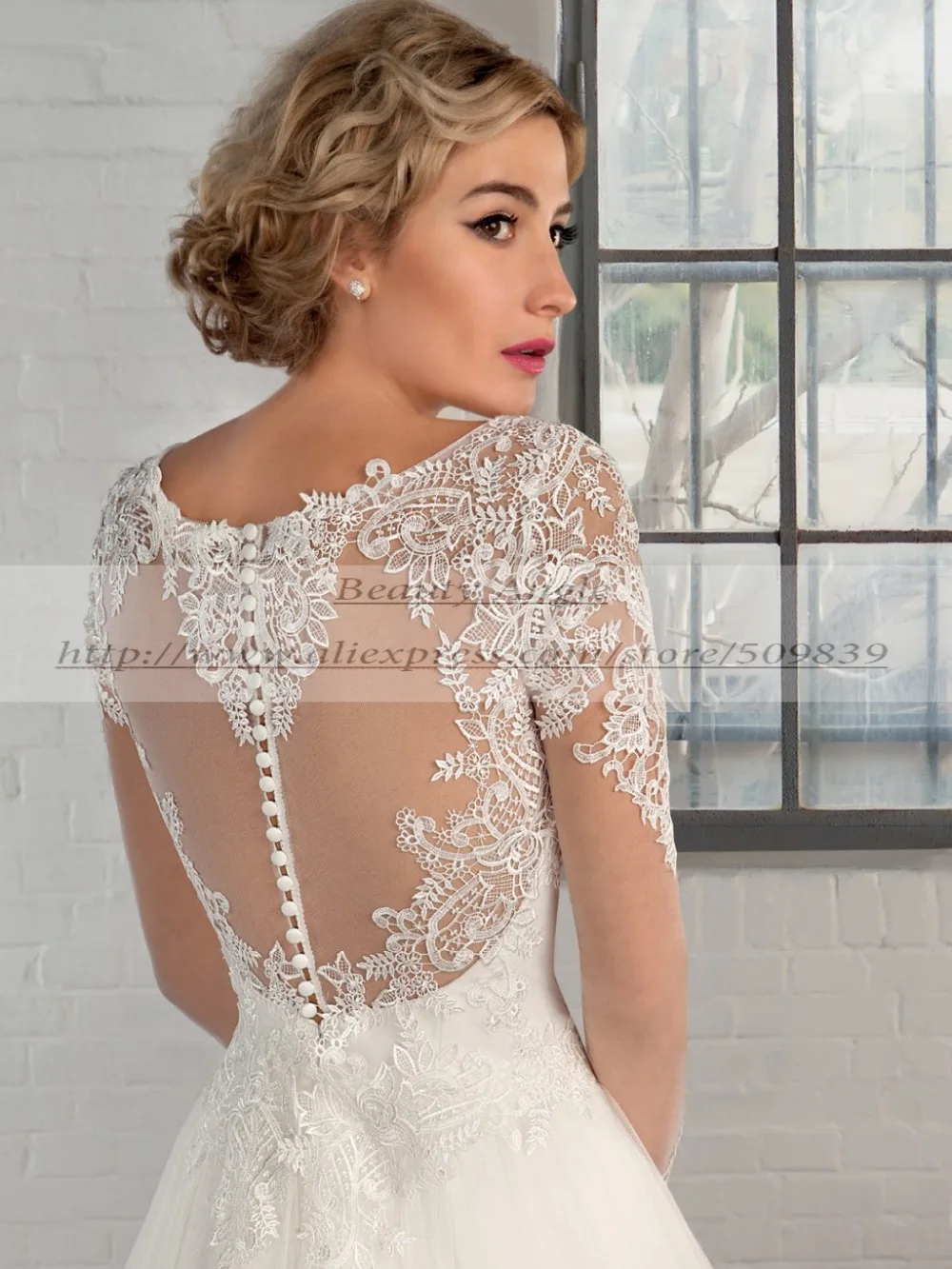 Свадебное платье 2017 Vestido De Noiva трапециевидной формы одежда с длинным рукавом See