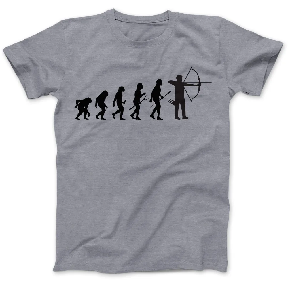 

New 2019 Fashion For Man Shirts Archery Evolution Archer T-Shirt 100% Premium Cotton Gift Present Bows Arrows men Cool Tee shirt