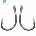 Приманка для рыбы Easy Catch, 50 шт., из нержавеющей стали 10884, белая, прочная, большая, для тунца, рыболовные крючки, размер 20-120