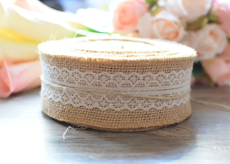 Новогодняя декоративная лента из натурального джута 10 м | Дом и сад