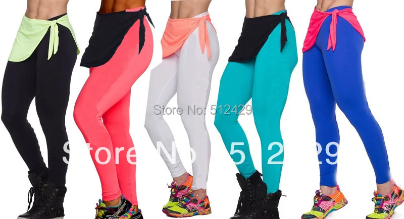 2013 High Waist Candy Colours Solid Leggings Women's Sports Pants Fashion Elastic Strtched Yogo Fitness Gym | Женская одежда