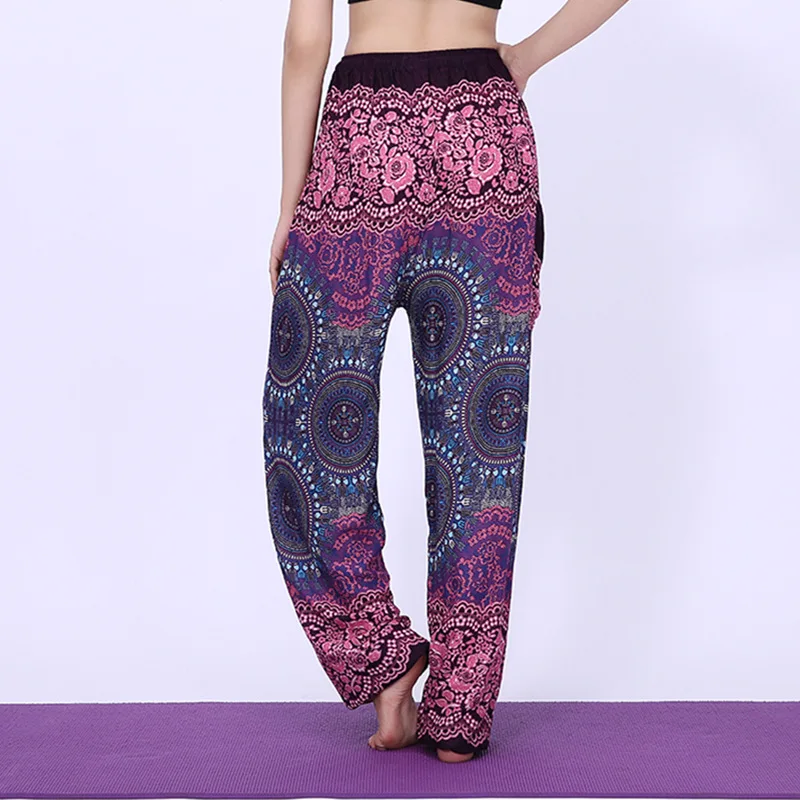 Chrleisure богемный Кружево до штаны-шаровары Для женщин Компасы печати Pantalon Femme