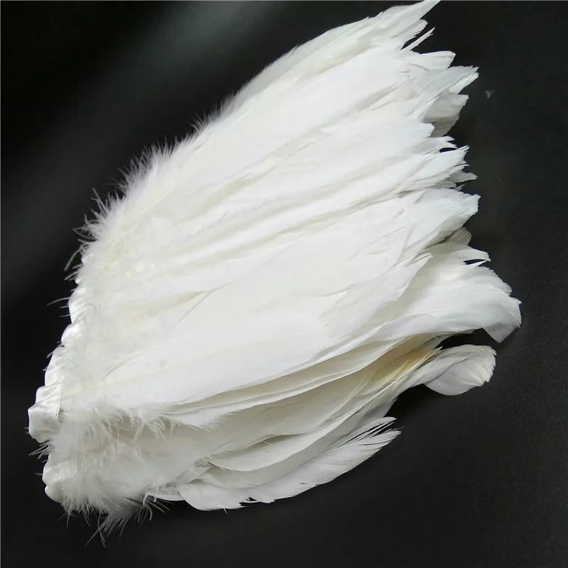 High Quality 15-18CM White Goose Feather Trim Fringe decorative feathers | Дом и сад