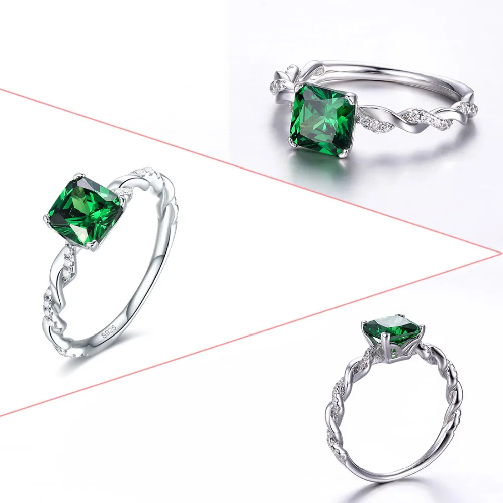Женское кольцо из серебра 925 пробы с рубином и изумрудом|ring fashion|ring sizering size 6 |