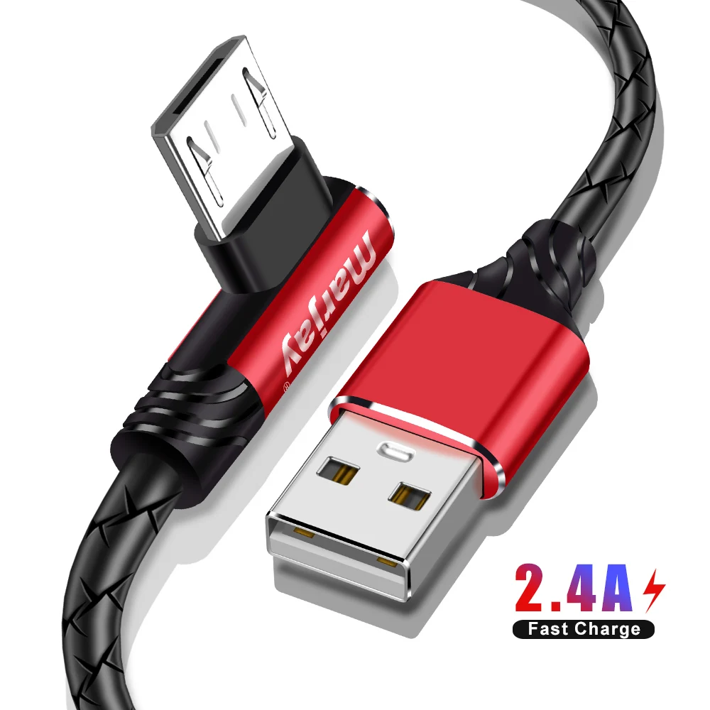Кабель Micro USB Marjay 2.4A шнур для быстрой зарядки Samsung S7 Xiaomi Redmi Note 5 планшета телефона