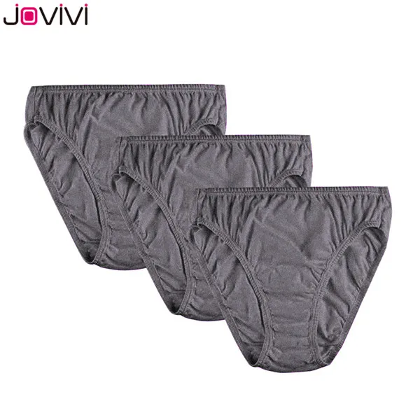 3pcs Dark Gray Same Jovivi, новинка, 3 шт./упаковка, женские, дамские, размера плюс, удобные, короткие трусики, нижнее белье, трусики, есть 6 цветов на выбор - Цвет: 3pcs Dark Gray Same