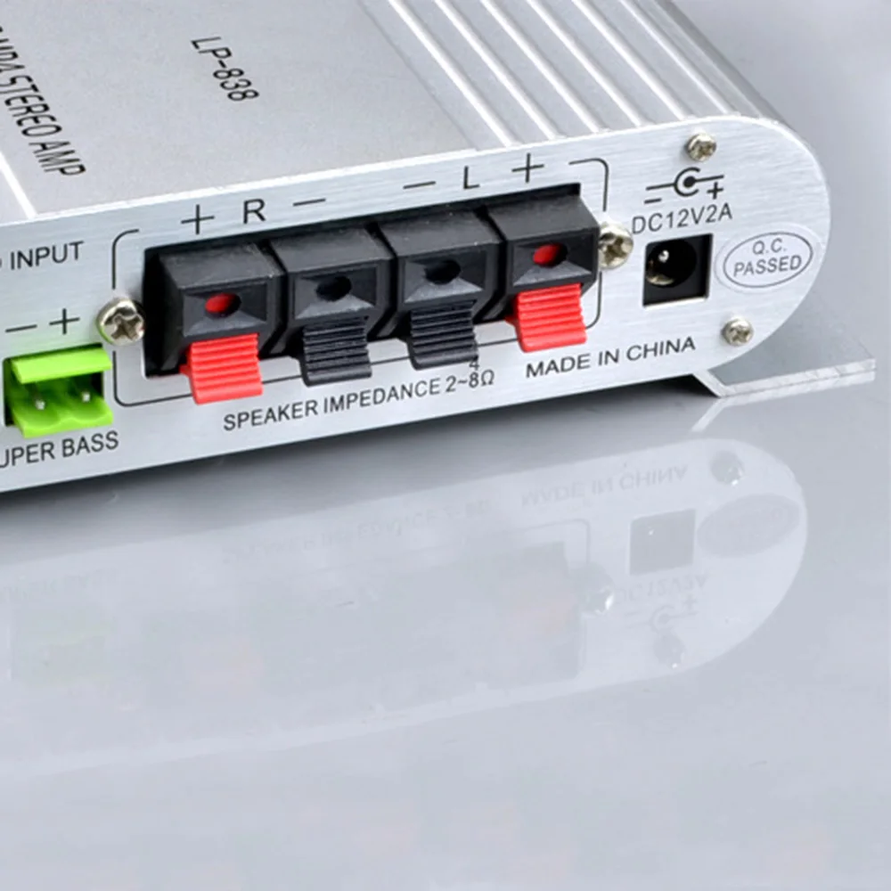 Lepy LP 838 автомобиль 3 канальный Усилитель Стерео Mega Bass 12 В Hi Fi соединение с