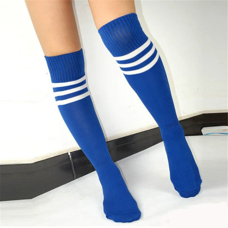 

Fashion Women Men Unisex Athletic Striped Sports Football Running Knee High Tube Stockings