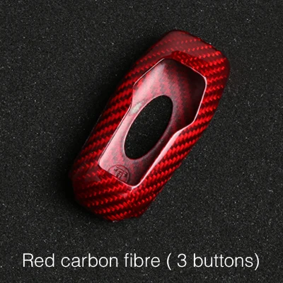 Style B red TPIC углеродное волокно автомобиля дистанционного ключа чехол украшение чехол для ключа автомобиля Стайлинг Аксессуары ключ чехол для Ford Mustang - Название цвета: Style B red