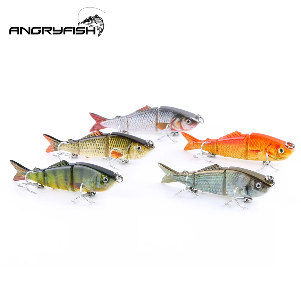 ANGRYFISH горячая Распродажа 80 мм 8 г рыболовные приманки 3 сегмента Реалистичная