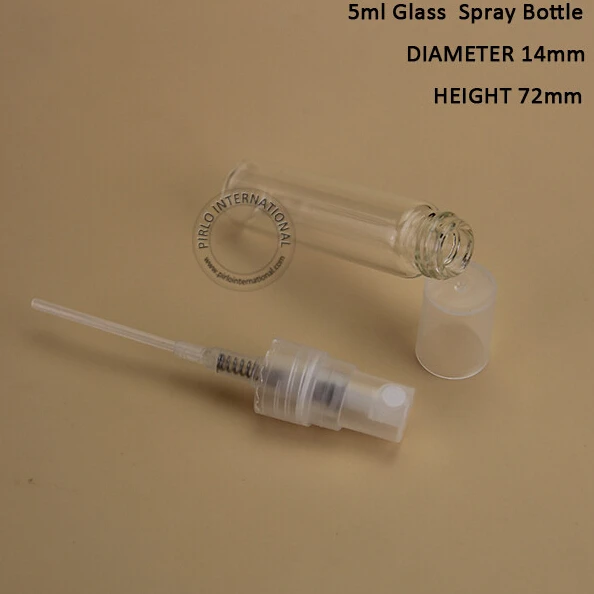 50 шт./лот 5 мл пустой стеклянный пульверизатор бутылка маленький распылитель