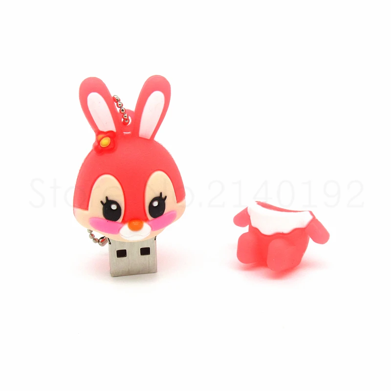 Желтый/серый/розовый кролик USB флэш накопитель u диск изобретательность и флеш