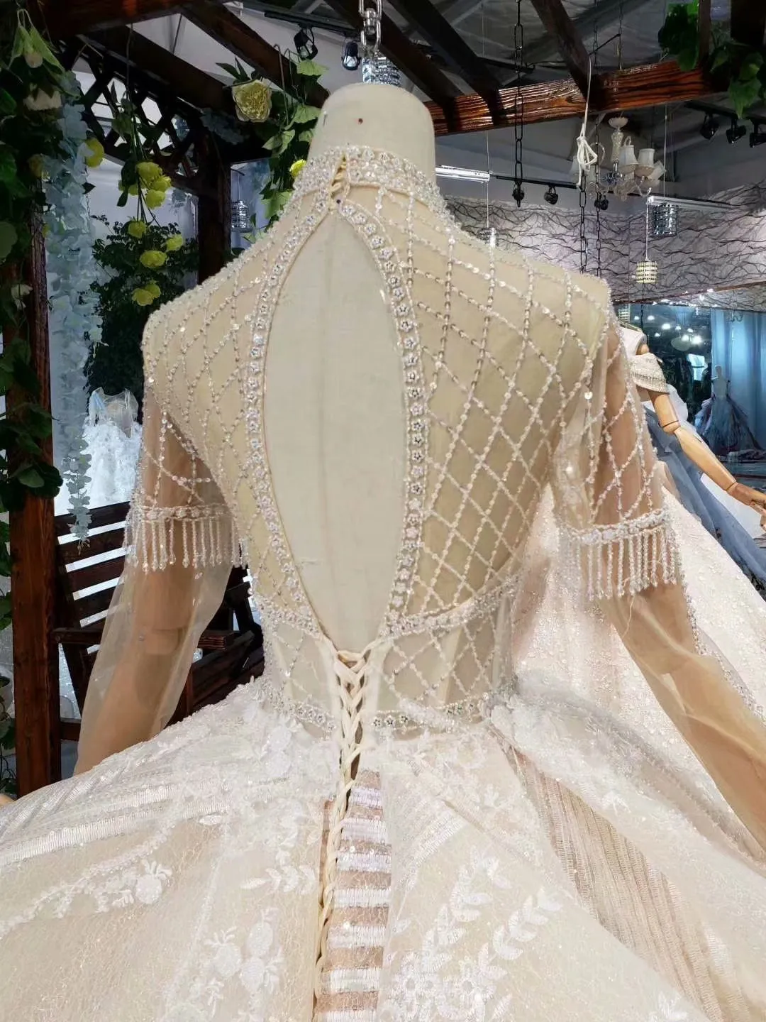 Vestido De Noiva 2m Роскошные свадебные платья с бисером свадебное платье длинным