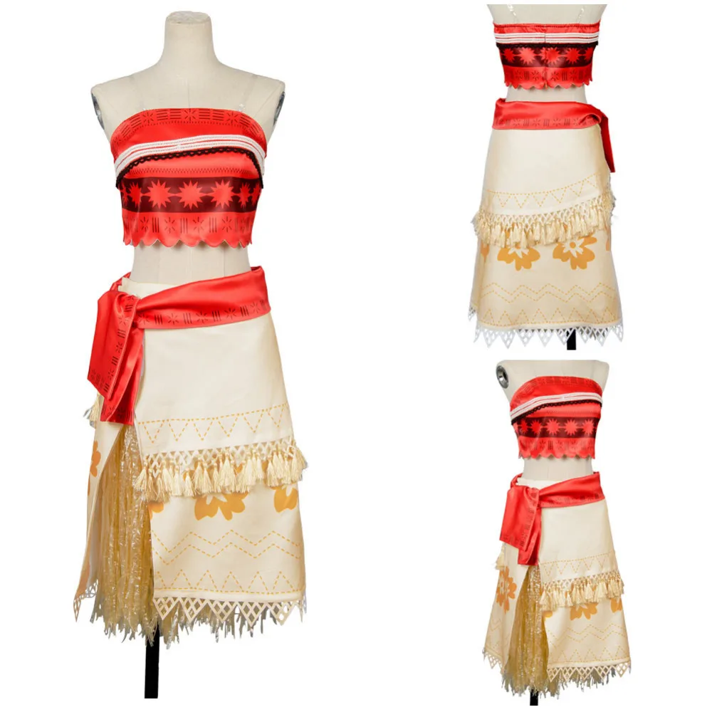 Платье принцессы Моана из фильма 2017 косплей костюм для взрослых женщин