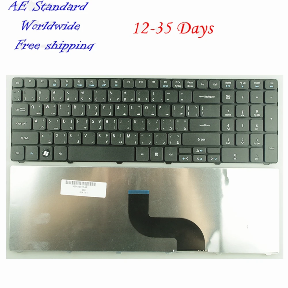 Арабская клавиатура для ноутбука Acer eMachine E440 E640 E640G E642 E642G E730G E730Z E730ZG E732G E732Z E529 E729 G443