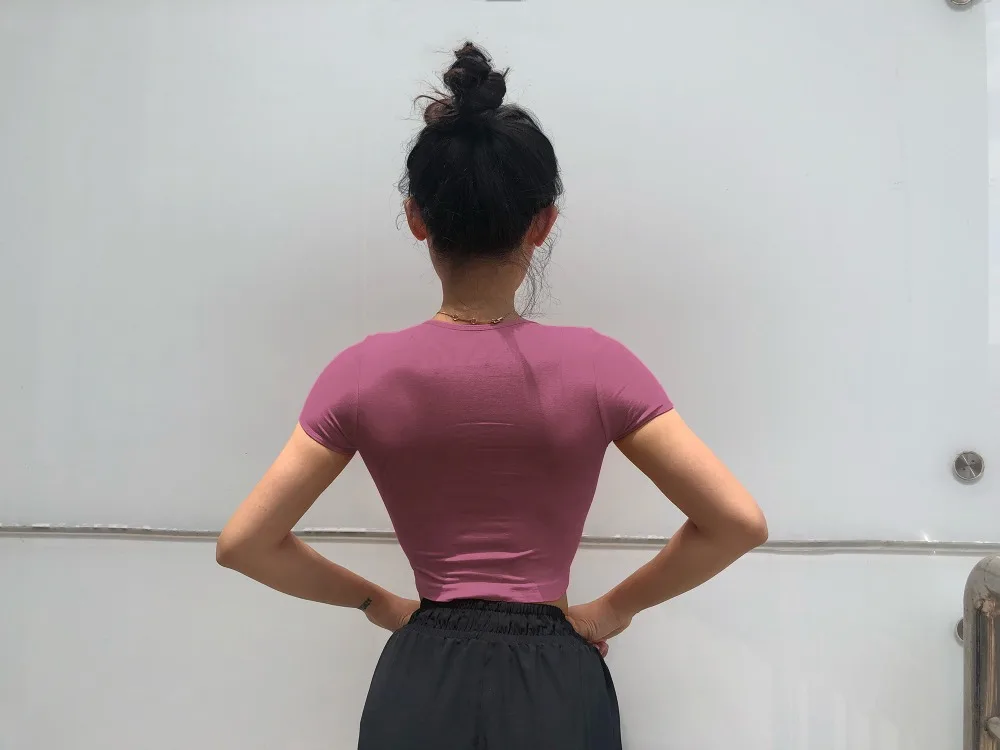 Спортивный короткий топ, женская летняя футболка с коротким рукавом, Femme, облегающий топ для спортзала, йоги, бега, тренировки, топы для женщин, спортивная одежда