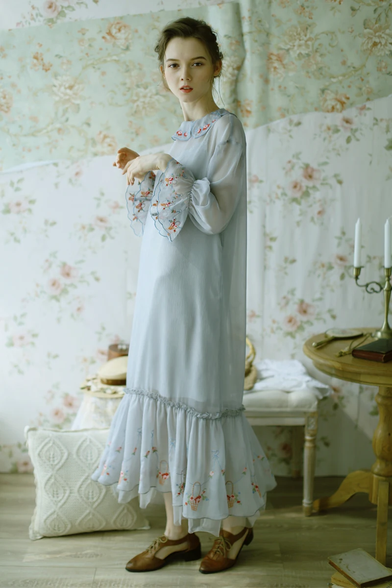 Женское платье с вышивкой LYNETTE'S в китайском стиле оригинальный дизайн