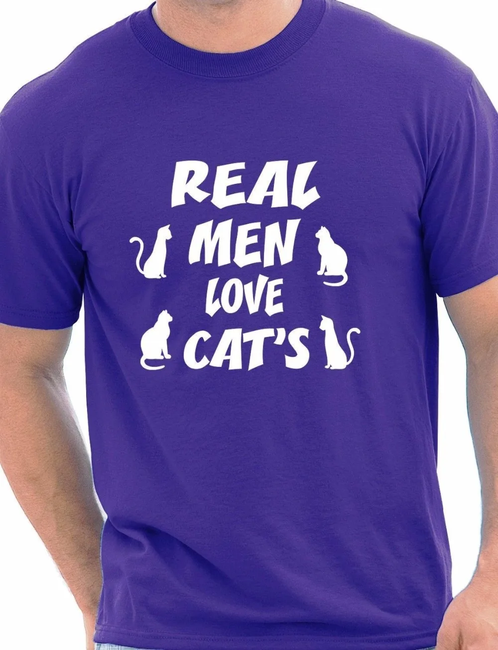 

Real Men Love Cats Funny Gift Unisex T-Shirt More Size and Colors-A612