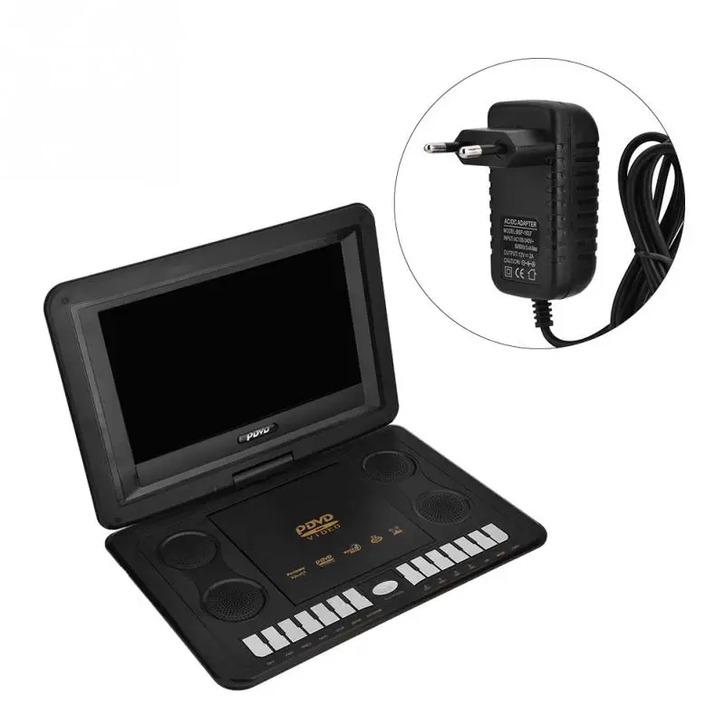 EU Plug 13,8 дюймов портативный dvd-плеер 110-240 в 800*480 разрешение поддержка SVCD VCD CD CD-R/RW EU Plug - Цвет: EU Plug