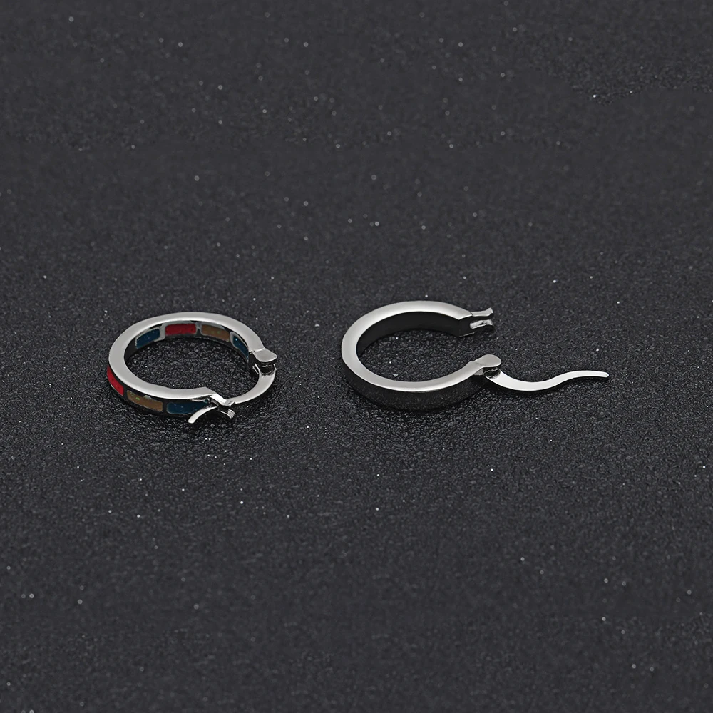 UFOORO Hoop Earrings shiny Color fire opal creativity Fashion women gift jewelry Distribution | Украшения и аксессуары