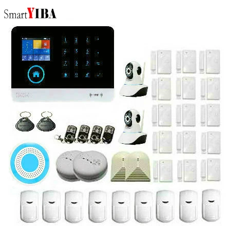 YB10410 SmartYIBA lcd TFT 3g sim-сигнализация беспроводная wifi сигнализация дома+ ip-камера для умного дома приложение безопасности удаленный GPRS IOS Android - Цвет: YB10410