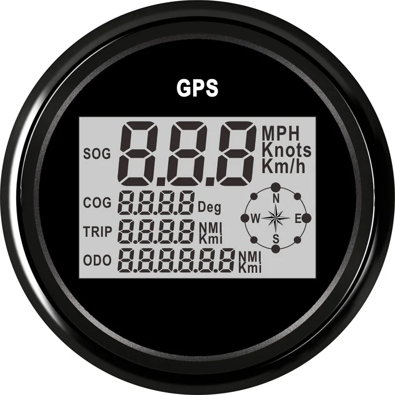 BN red light 85 мм Цифровой Автомобильный спидометр GPS для лодки одометр скорость датчик 0-999 узел kmh mph для Авто Грузовик Лодка мотоцикл 12 в 24 В - Цвет: BN red light