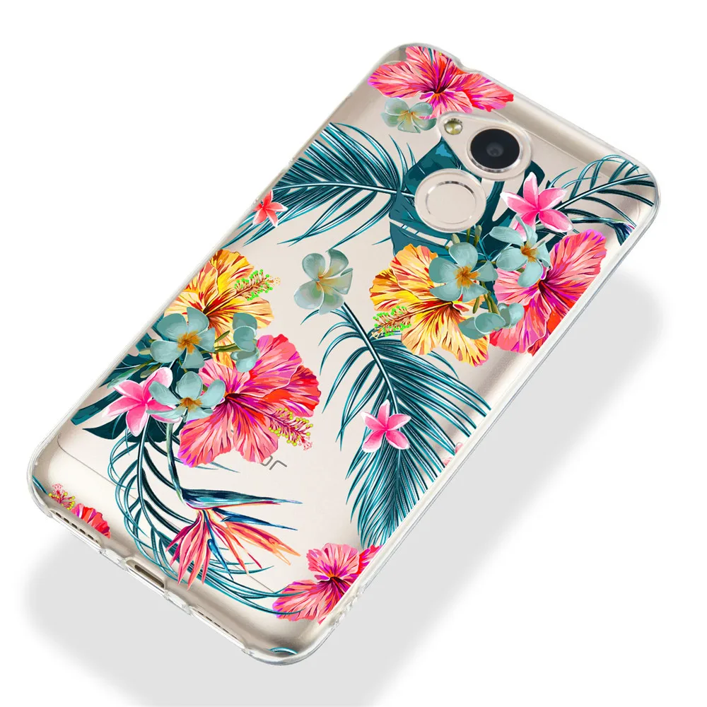 Чехол для Huawei Honor 6A чехол honor 5 0 дюйма Роскошный прозрачный из ТПУ с цветами 6 A honor6A