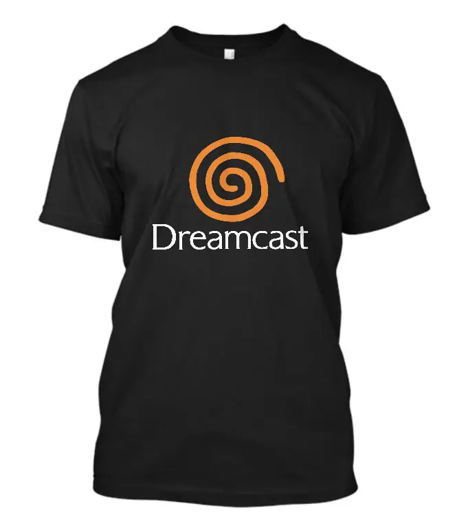Мода 2017 г. Новый Dreamcast Sega логотип короткий рукав Футболка мужская черная Размеры