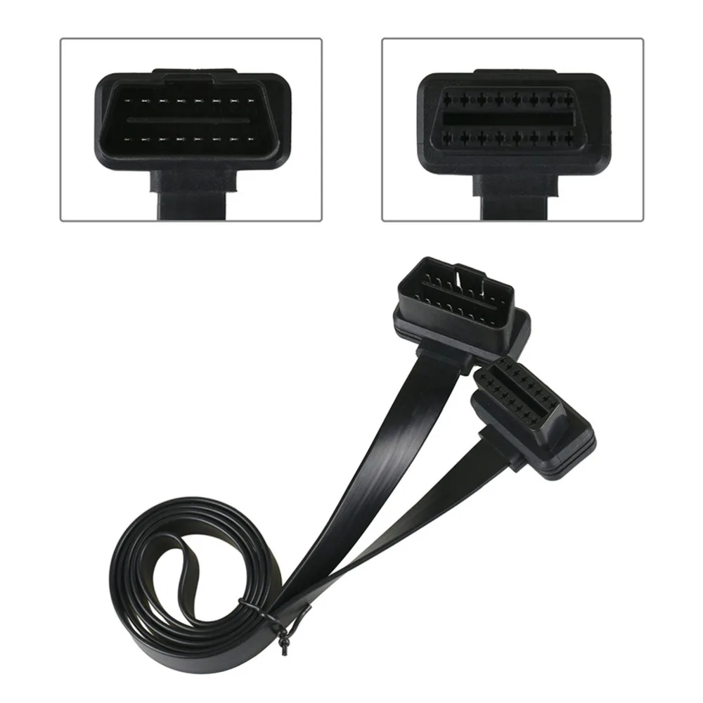 OBD2 16Pin соединитель для удлинителя 60 см 100 мужчина к женский продлить OBD II адаптер