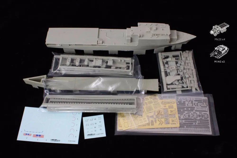 OHS Orange Hobby N07097398 1/700 USS Rushmore LSD47 шкала сборки военные строительные наборы | Игрушки и