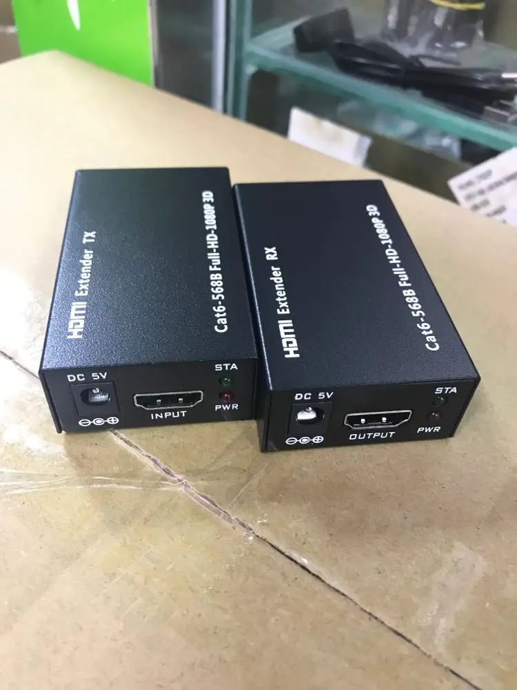 HDMI расширитель POE HD 1080P 3D видеопередатчик через Ethernet Cat5e/6 RJ45 до 60