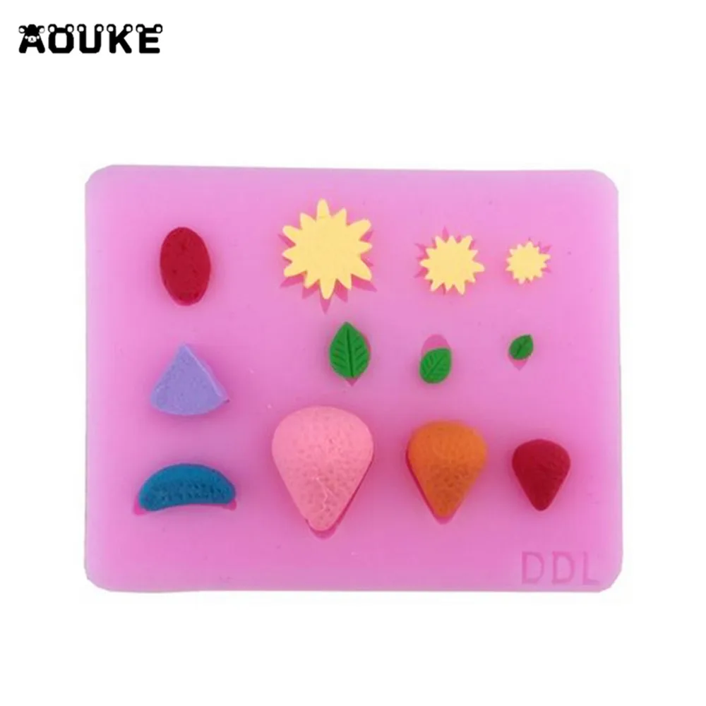 

Large Lovely Cartoon Stone Mountain Sun Leaves Chocolate Silicone Mold Candy Pastry Mould Cake Decoration DIY Baking Tools Aouke