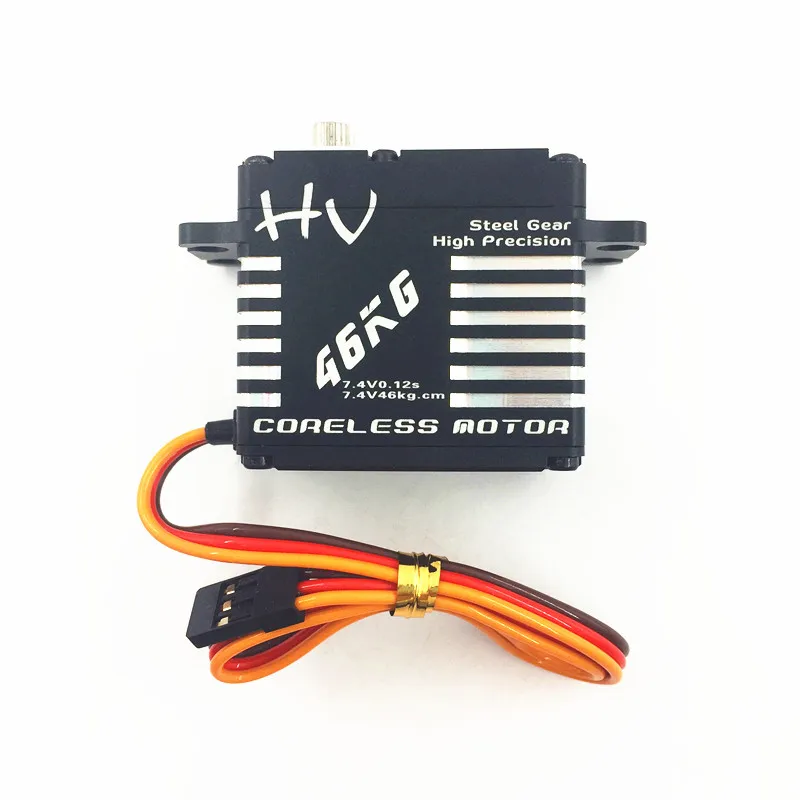 JX сервопривод CLS-HV7346MG 46 кг с ЧПУ Алюминиевый корпус HV стальная шестерня с высоким крутящим моментом без сердечника сервопривод для вертолета