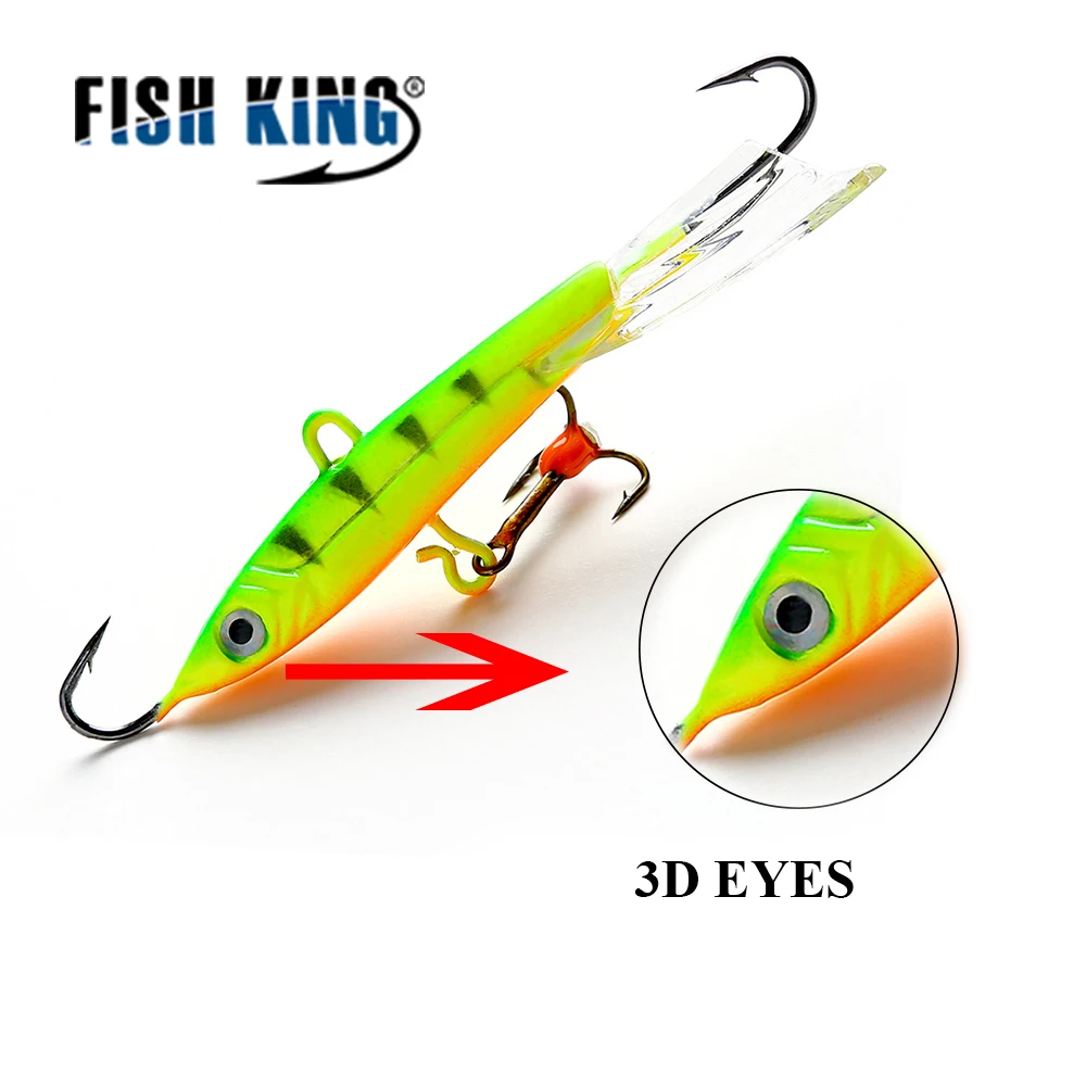 FISH KING 1 шт. приманка для подледной рыбалки джиг жесткая 8 см 22 г зимней окуня щуки