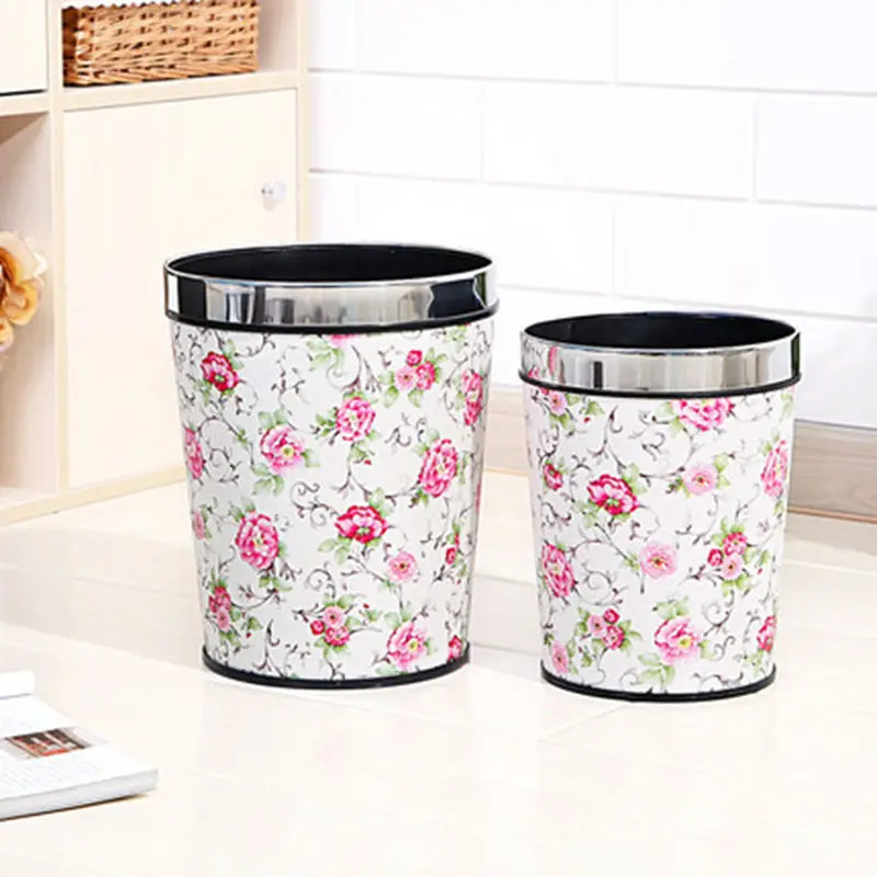 Европейский стиль бытовые пластиковые контейнеры для мусора Модная креативная