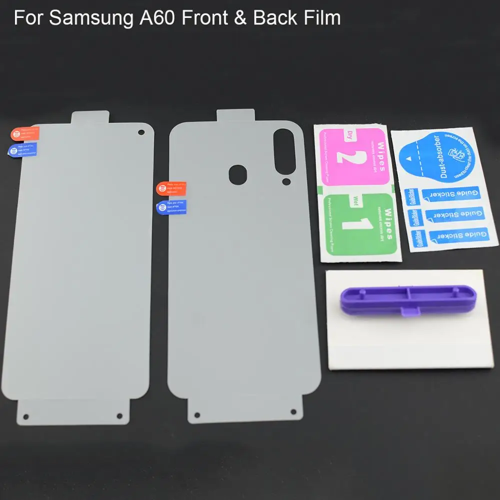 2 шт Мягкая нано Передняя и задняя пленка для Samsung Galaxy A30 A50 9D Защитная A60 A70 полное