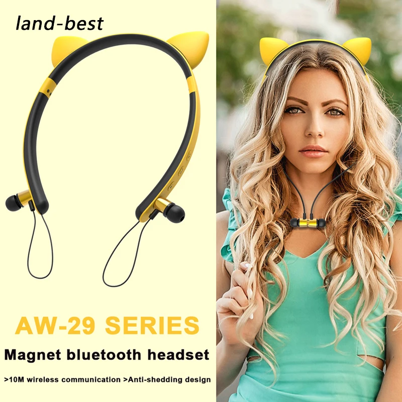 2019 новые наушники с кошачьими ушками Bluetooth беспроводные капельки со стерео