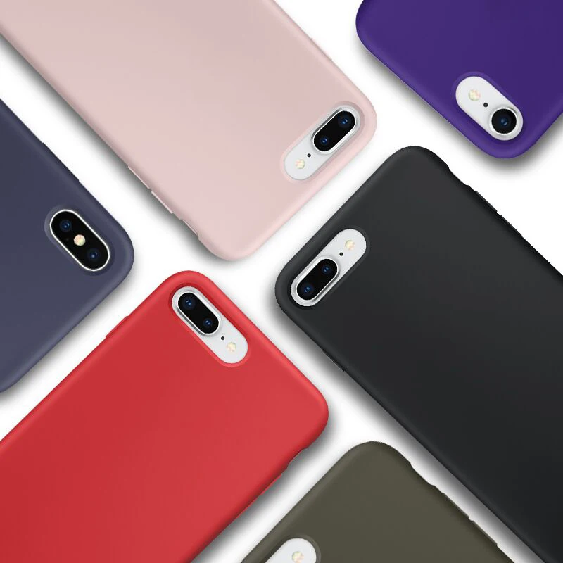 Модный однотонный чехол для телефона iphone X 7 6S 6 8 Plus винтажный розовый фиолетовый