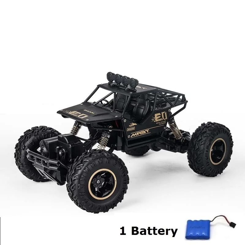 28cm 1 Battery Black 1/12 Радиоуправляемая машина 4WD альпинистская машина 4x4 с двойным приводом Bigfoot машина с дистанционным управлением модель внедорожника oys для мальчиков детей - Цвет: 28cm 1 Battery Black